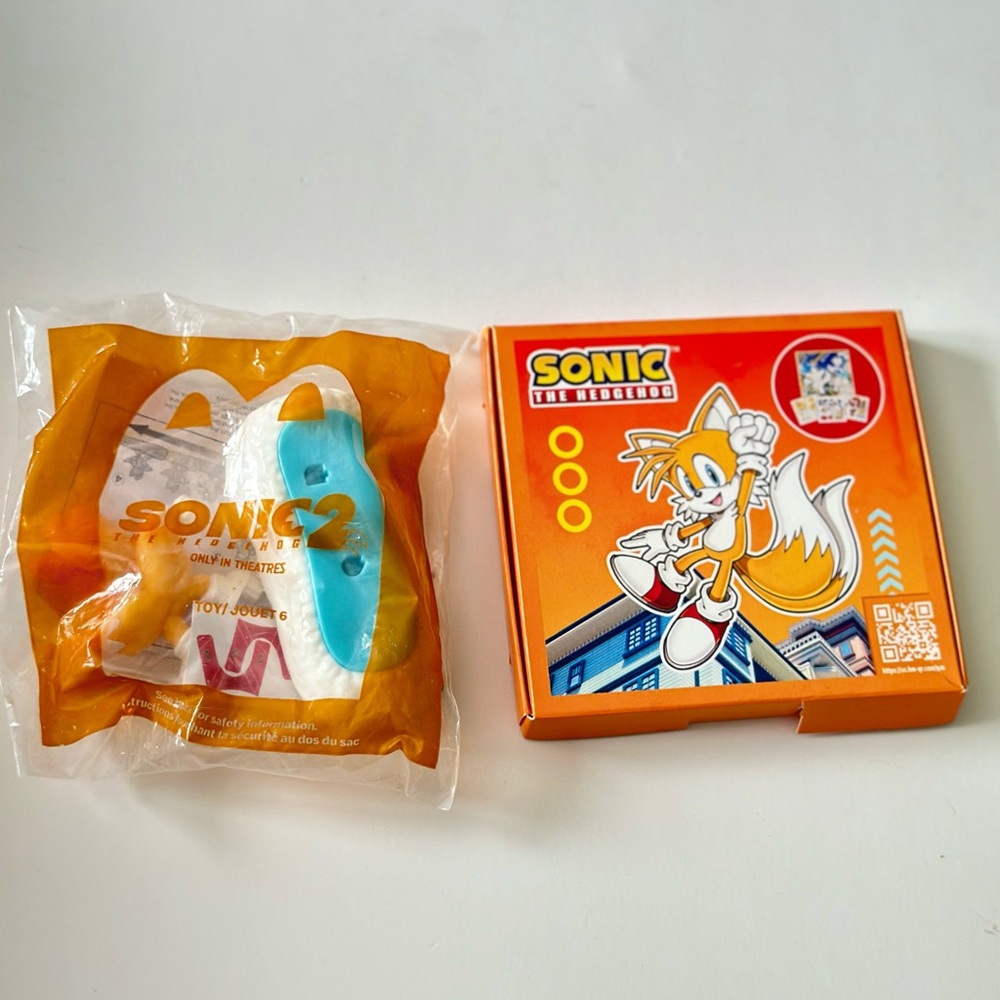 Sonic The Hedgehog 2 McDonald’s Happy Meal Toy #6 Tails Set of 2